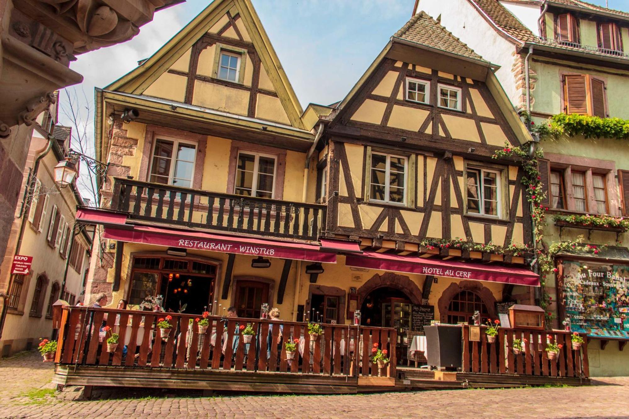 Hotel Au Cerf Riquewihr Exterior foto